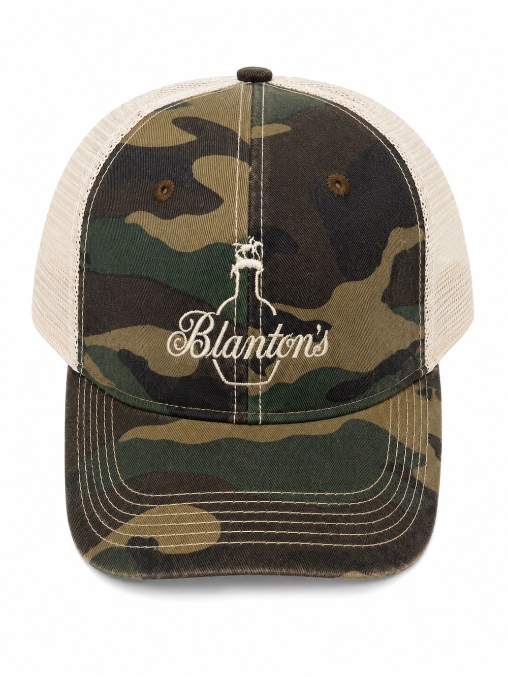 Blanton’s Camo Trucker Hat – Legacy Adjustable Mesh Snapback